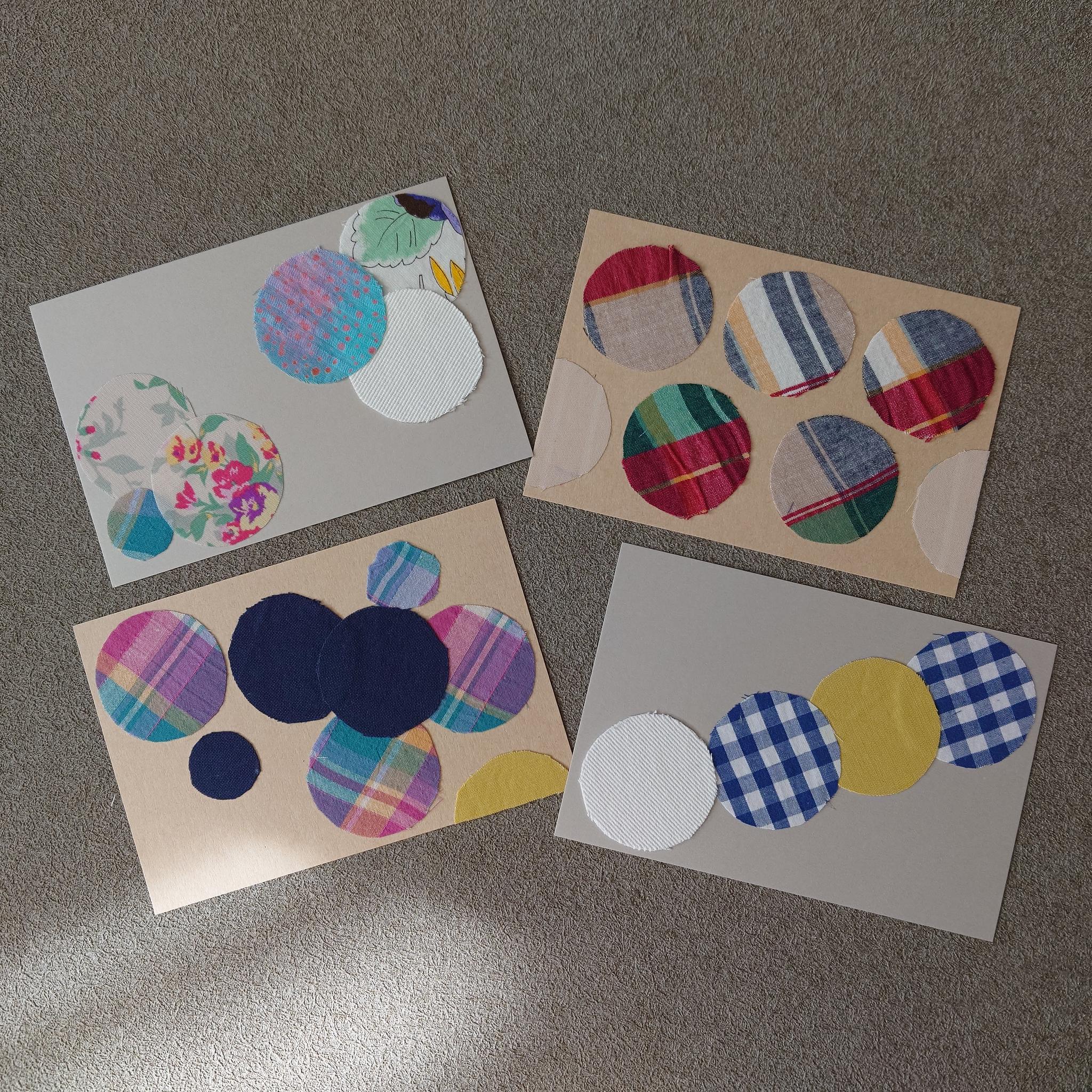 ハギレを使ったアートなポストカードNo.51枚目の画像