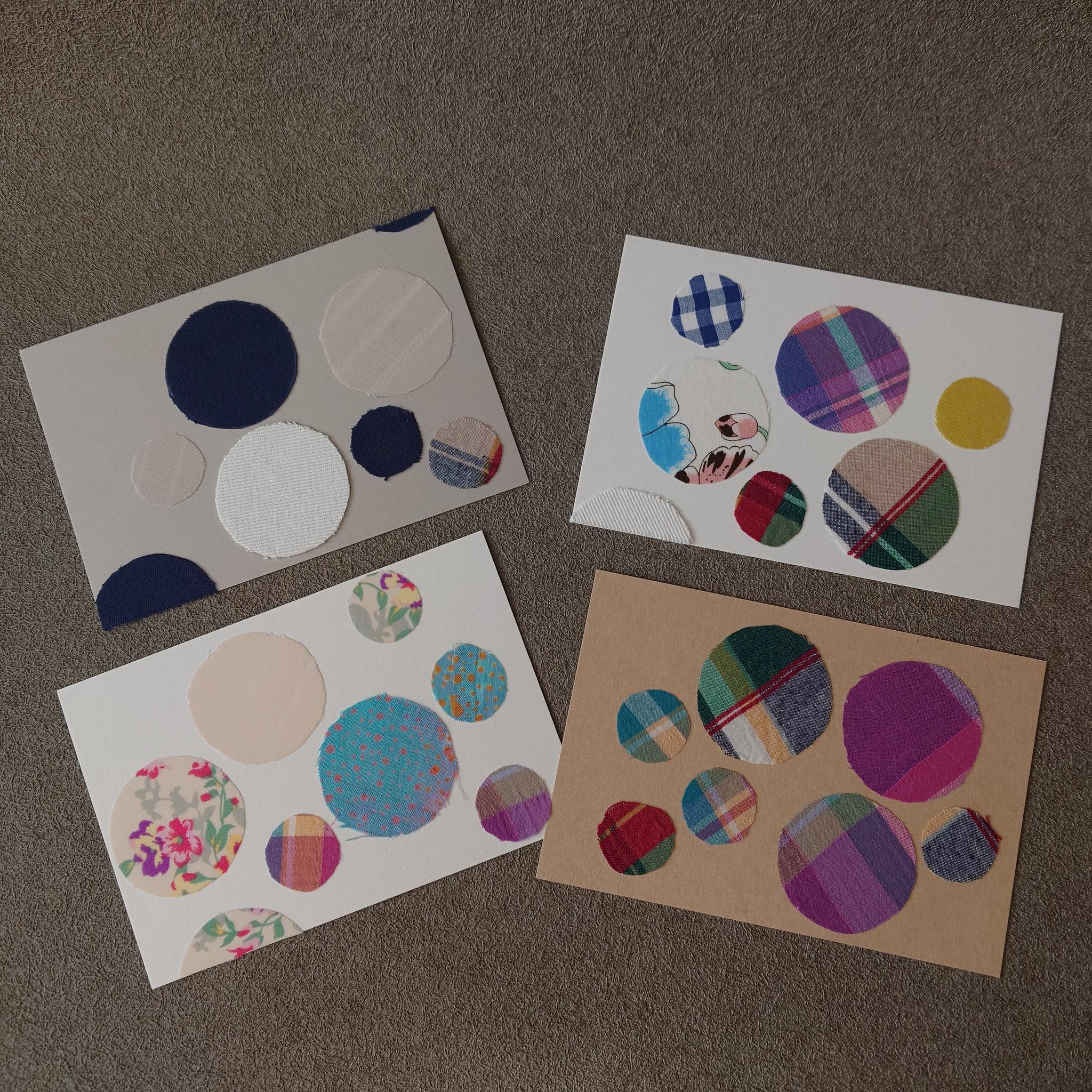 ハギレを使ったアートなポストカードNo.61枚目の画像