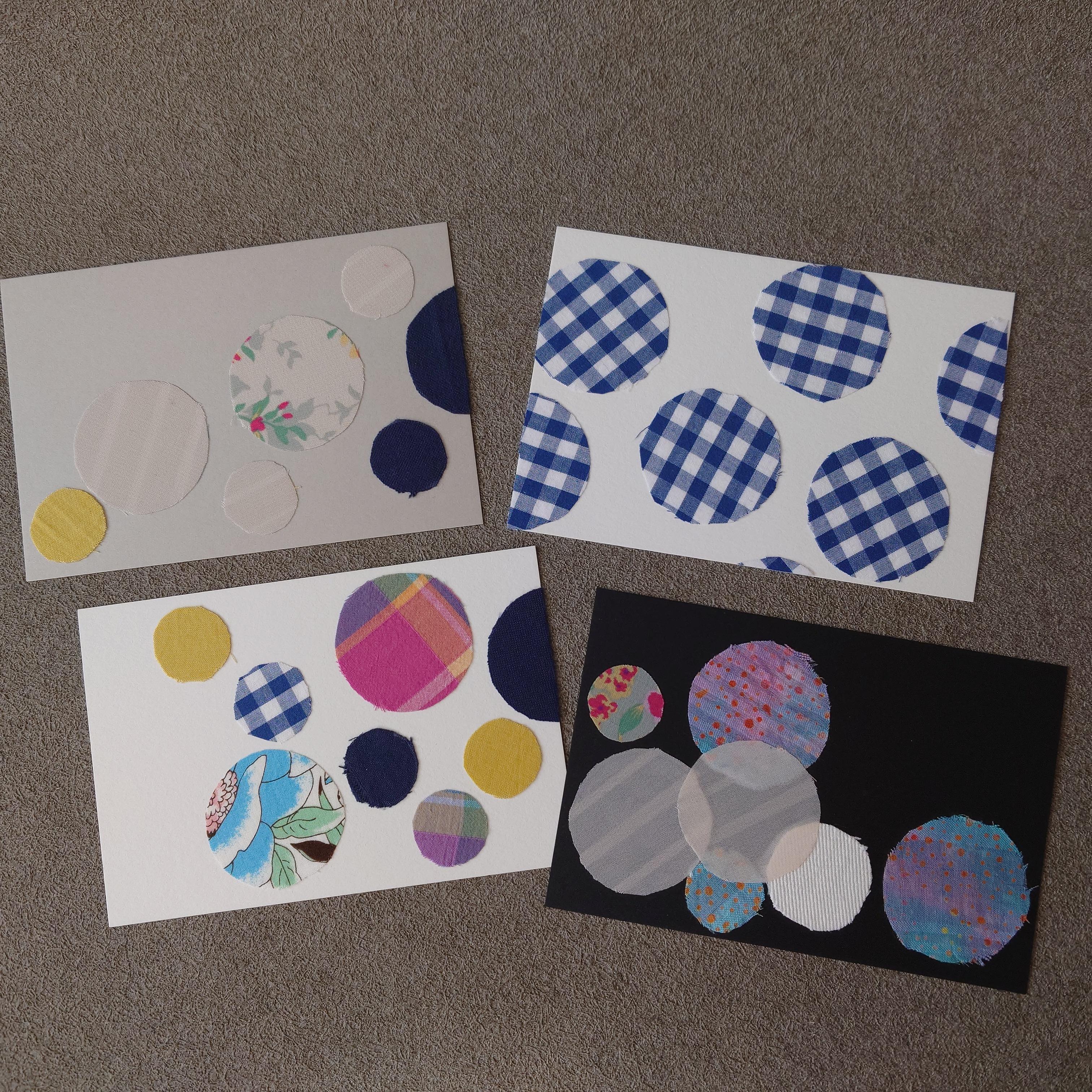 ハギレを使ったアートなポストカードNo.41枚目の画像